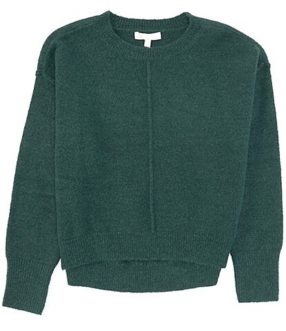GB Big Girls 7-16 Crew Neck Seamed Sweater