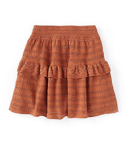 GB Big Girls 7-16 Crochet Ruffle Skirt