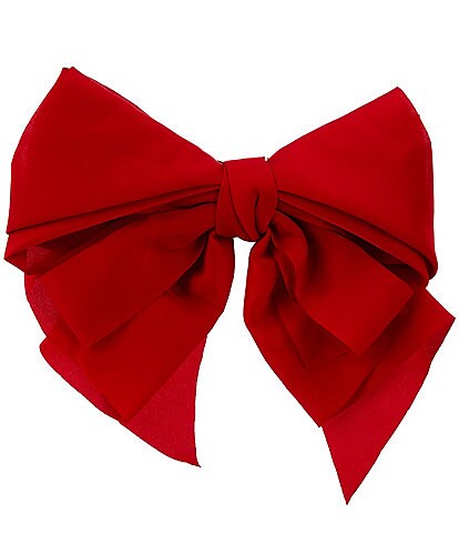 GB Girls Double Loop Satin Alligator Clip Bow