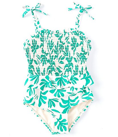 GB Girls Little Girls 2-6x Family Matching Cardiff Rock Smocked One-Piece Swimsuit