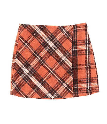 GB Girls Little Girls 2-6x Plaid Wrap Front Skirt