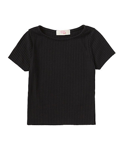GB Little Girls 2T-6X Short-Sleeve Rib Knit Tee
