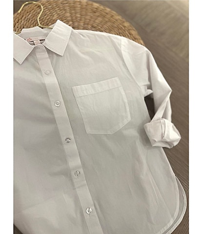 GB Girls x DANNIJO Little Girls 2T-6X Long Sleeve Button Front Shirt