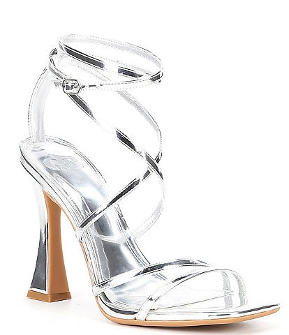 GB Golden-Hour Metallic Strappy Ankle Strap Dress Sandals