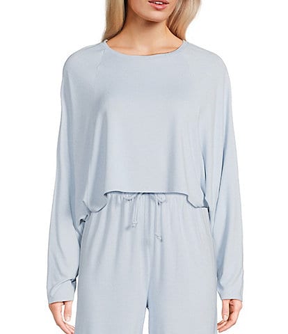 GB Hacci Batwing Cropped Coordinating Pullover Top