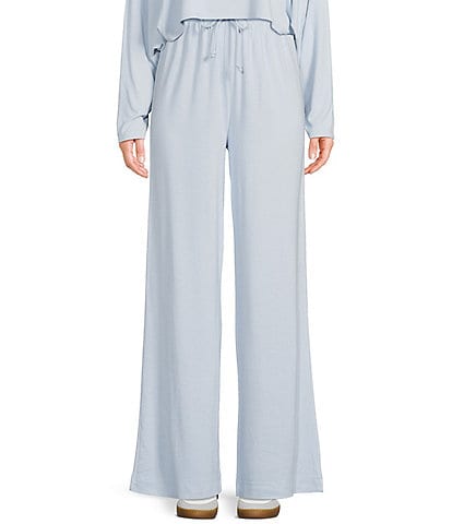 GB Hacci Wide Leg Coordinating Drawstring Pants