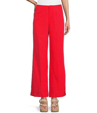 GB High Waisted Wide Leg Linen Pants