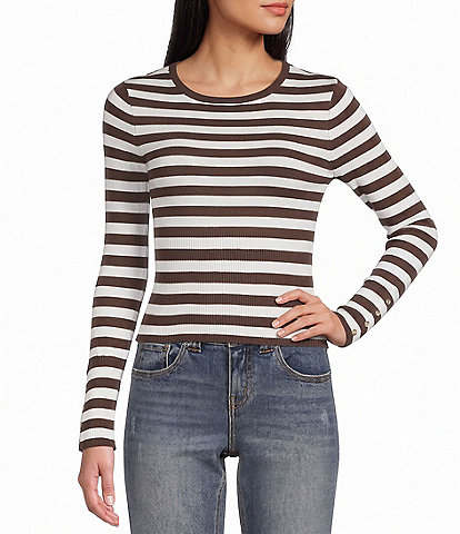 GB Knit Long Sleeve Striped Sweater