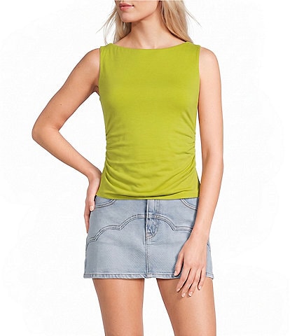 GB Knit Side Ruched Tank