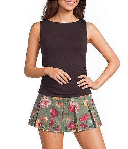 GB Knit Side Ruched Tank