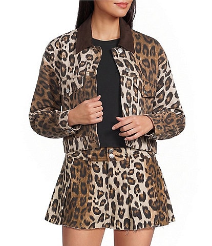 GB Leopard Denim Coordinating Jacket