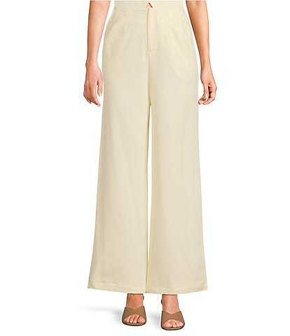 GB Linen Blend Wide Leg Pants