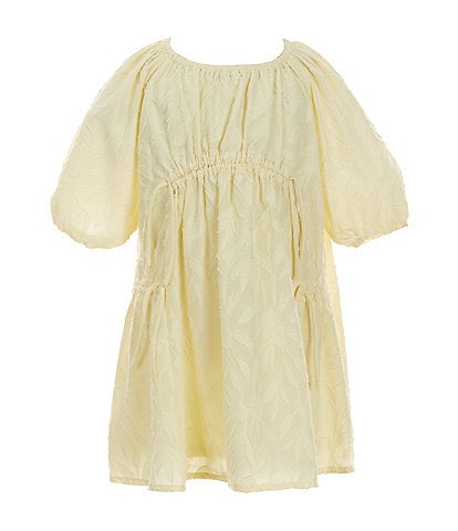 GB Little Girls 2T-6X 3/4 Sleeve Oversized Cinch Dress