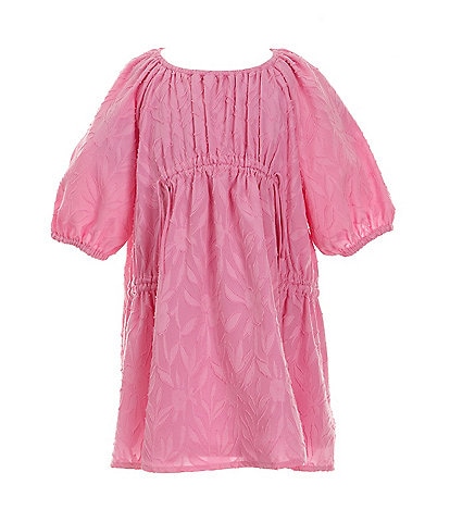 GB Little Girls 2T-6X Family Matching 3/4 Sleeve Oversized Cinch Dress