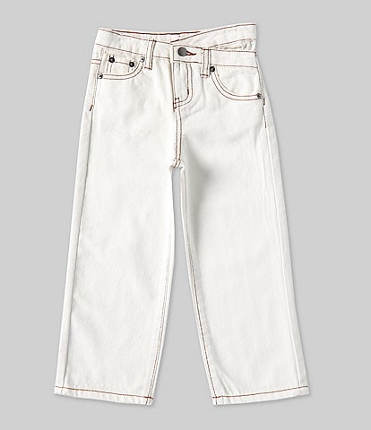 GB Little Girls 2T-6X Asymmetrical Contrast Stitch Denim Pants