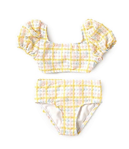 GB Little Girls 2T-6X Cap Sleeve Bralette Two-Piece Swimsuit