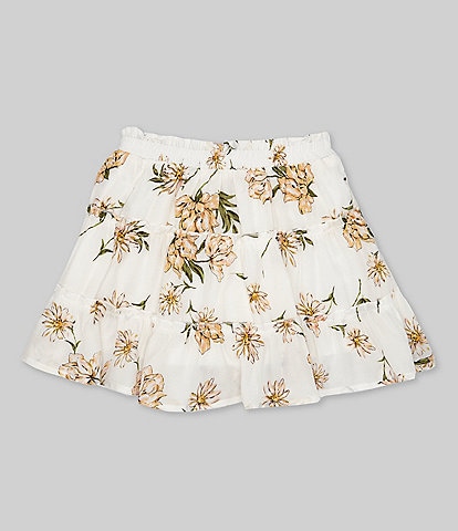 GB Little Girls 2T-6X Floral Tiered Skirt