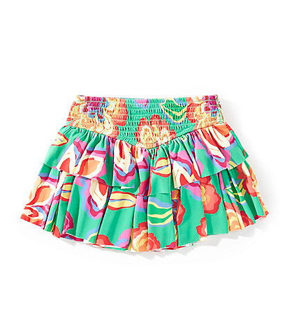 GB Little Girls 2T-6X Gracie Multi-Floral Print Active Skirt