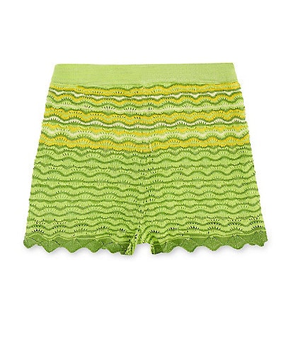 GB Little Girls 2T-6X High Rise Crochet Pull-On Shorts