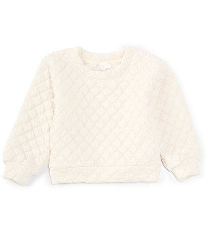 GB Little Girls 2T-6X Knit Quilted Sweatshirt