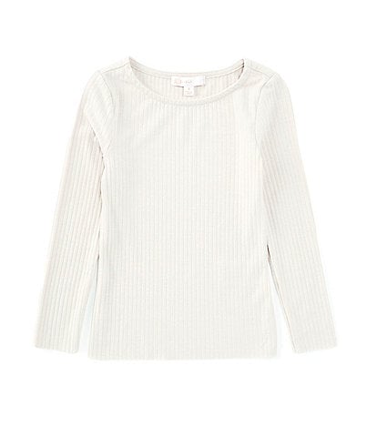 GB Little Girls 2T-6X Long Sleeve Knit Ribbed T-Shirt