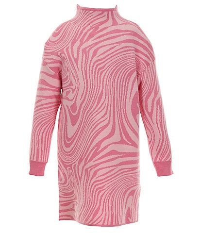 GB Little Girls 2T-6X Long-Sleeve Marble Swirl Sweater Dress