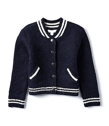 GB Little Girls 2T-6X Long Sleeve Varsity Jacket