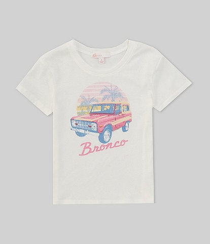 GB Little Girls 2T-6X Short Sleeve Bronco Graphic Oversized T-Shirt