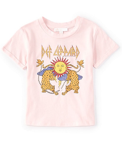 GB Little Girls 2T-6X Short Sleeve Def Leppard Band T-Shirt