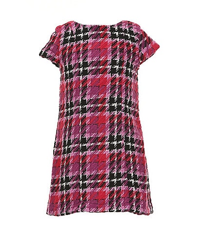 GB Little Girls 2T-6X Short Sleeve Plaid Mini Dress