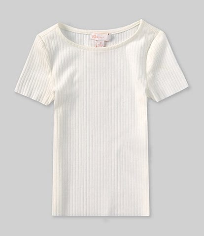 GB Little Girls 2T-6X Short Sleeve Rib Knit Top