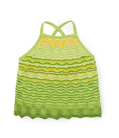 GB Little Girls 2T-6X Sleeveless Crochet Tank