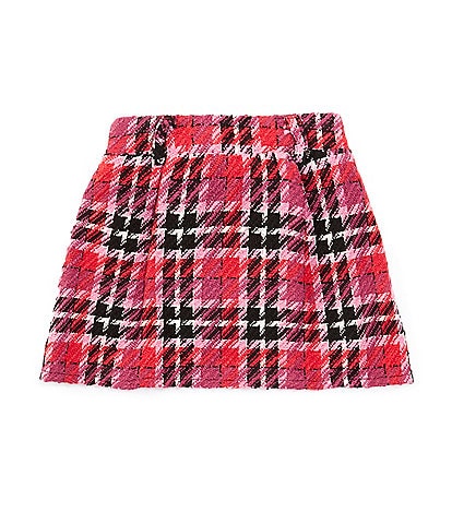 GB Little Girls 2T-6X Smocked Waist Plaid Skirt