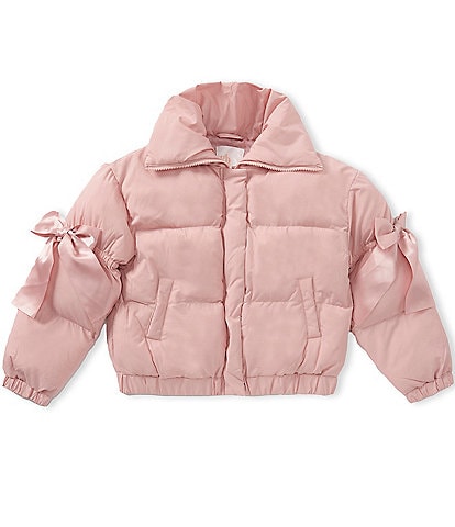 GB Little Girls Bow Detail Puffer Jacket