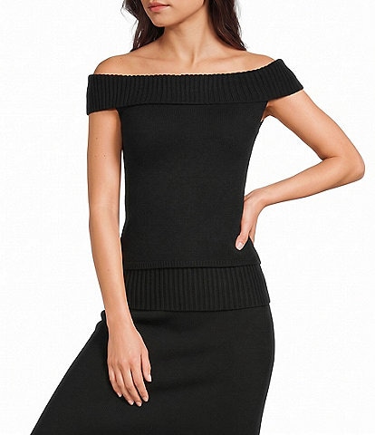 GB Off-The-Shoulder Coordinating Sweater