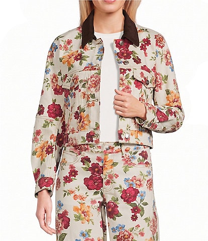 GB Printed Floral Denim Coordinating Jacket