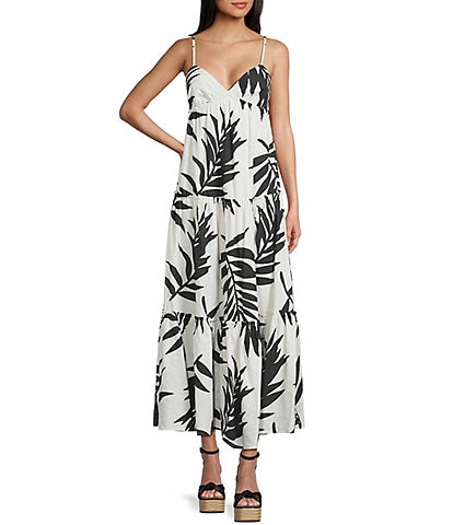 GB Printed Tiered Maxi Dress