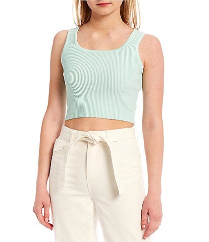 GB Ribbed Cropped Tank Top