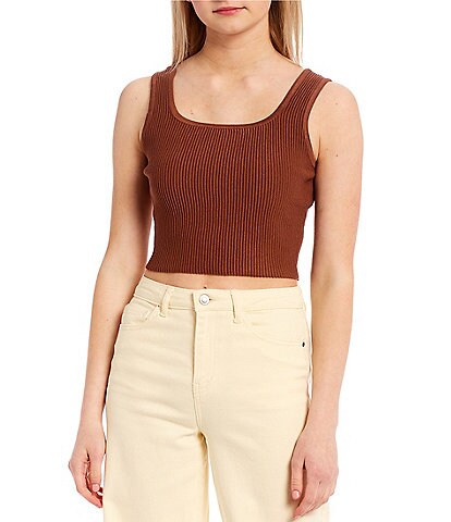 GB Ribbed Cropped Tank Top