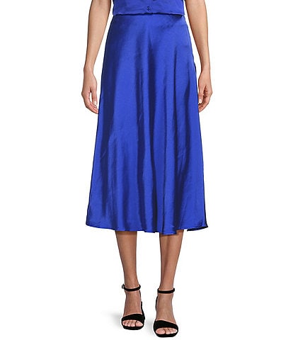 GB Satin Midi Skirt