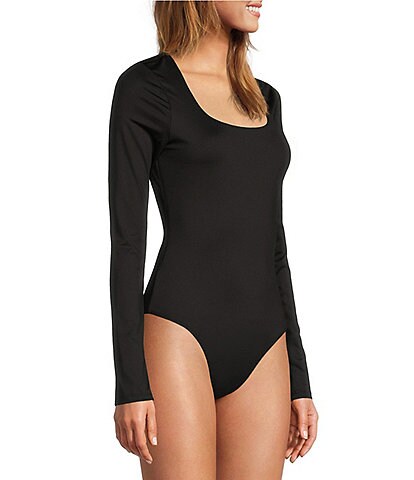 GB Scoop Neck Long Sleeve Knit Bodysuit