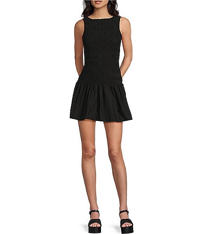 GB Smocked Drop Waist Dress