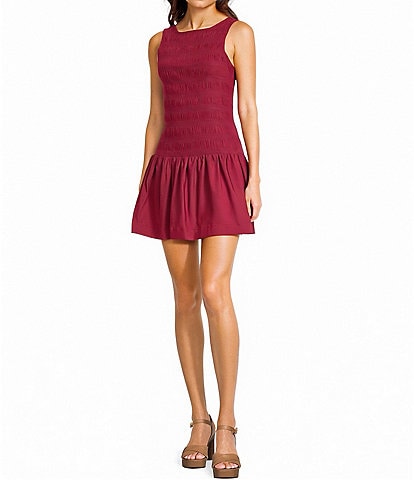 GB Smocked Drop Waist Dress