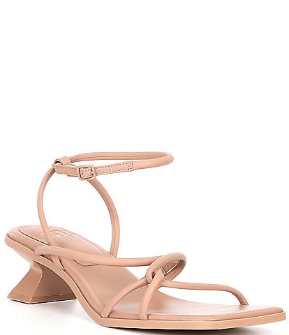 GB Social-Ite Leather Sculpted Heel Sandals