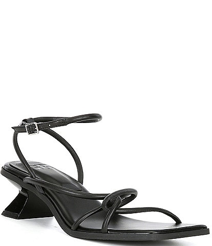 GB Social-Ite Leather Sculpted Heel Sandals