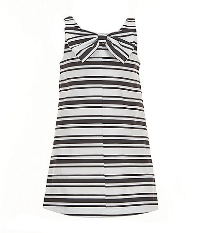 GB Social Little Girls 2-6X Striped Bow Front Shift Dress