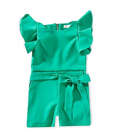 GB Social Little Girls 2T-6X Tiered Ruffle Sleeve Romper