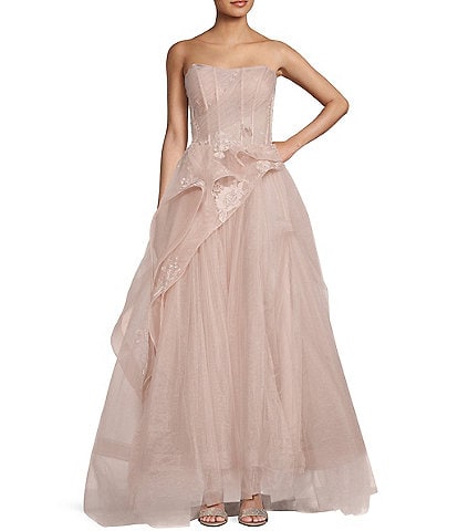 GB Social Strapless Tulle Ball Gown