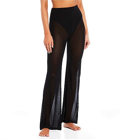 GB Solid Mesh Coordinating Swimsuit Cover Up Pants