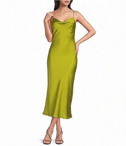 GB Solid Slip Midi Dress